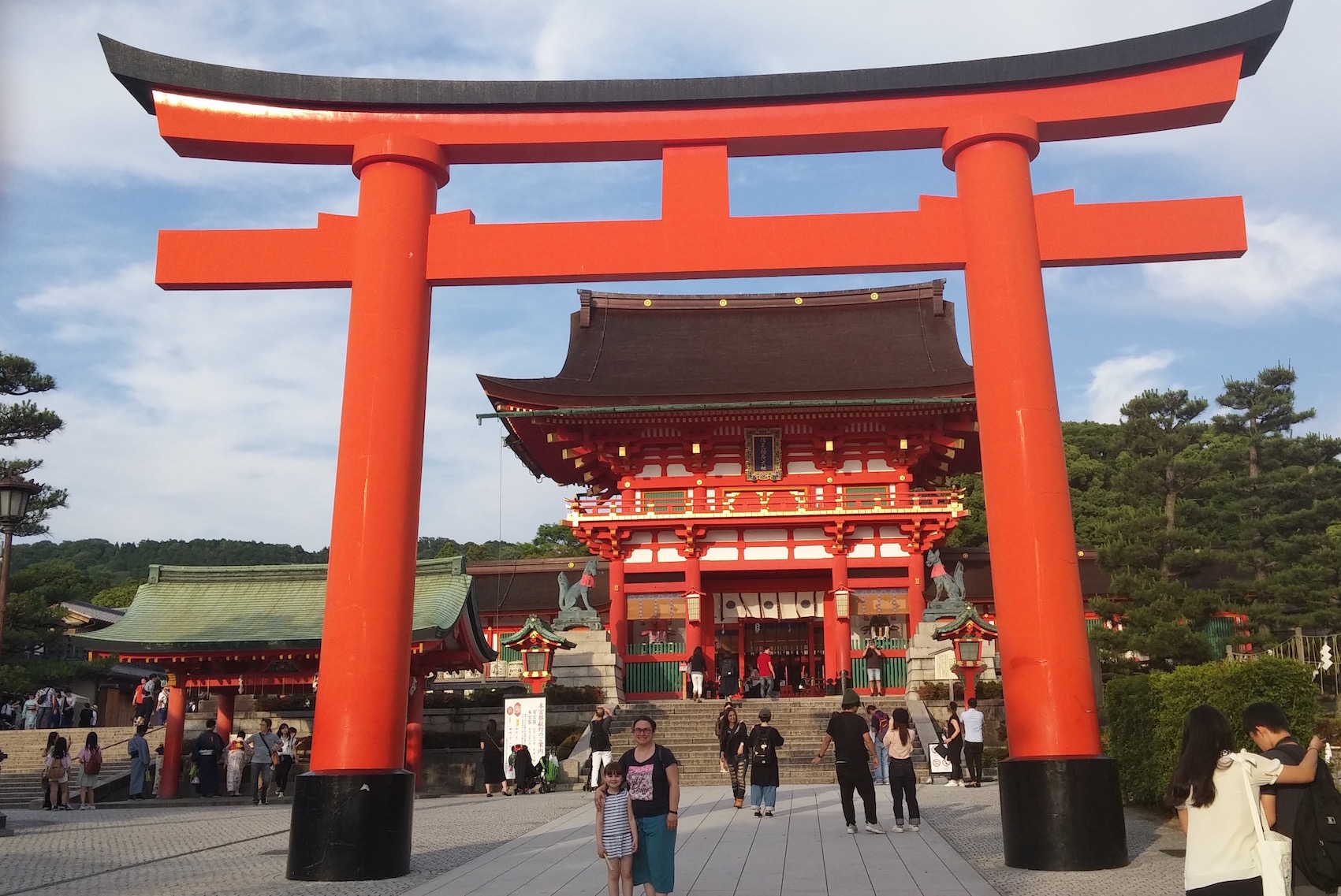 Torii d'entrée au sanctuaire de Fushimi Inari